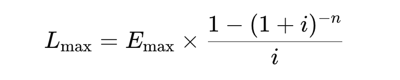 Helppo lainalaskuri hyödyntää seuraavaa kaavaa lainan laskennassa.